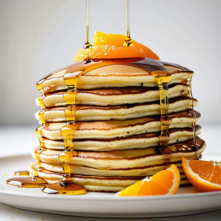 Fluffy Orange-Infused Pancakes