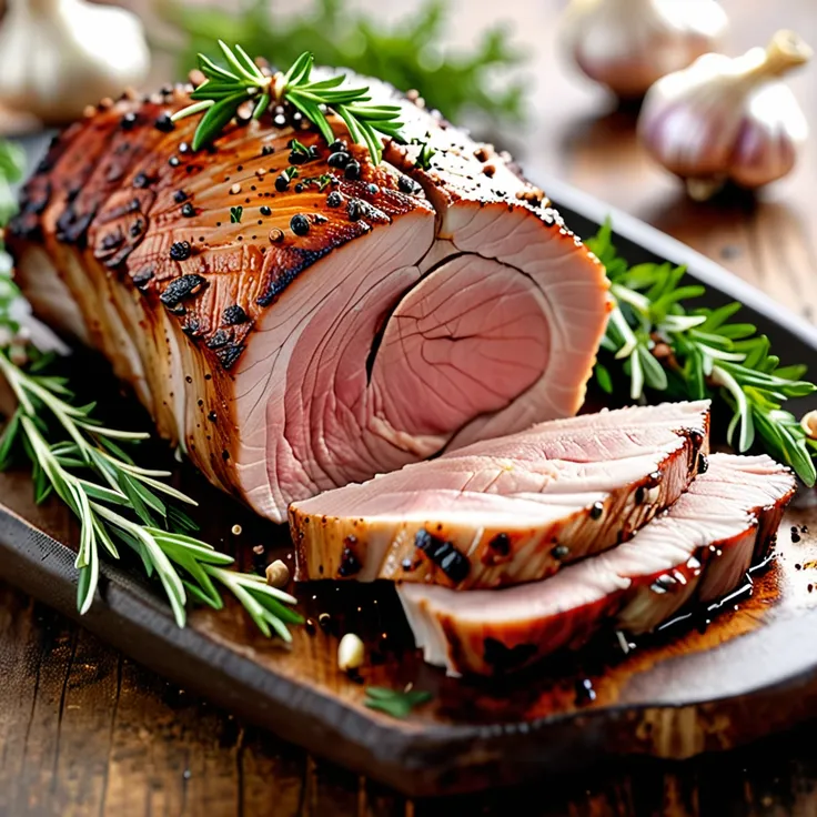 Fragrant Pork Loin Roast with Herbs and Garlic
