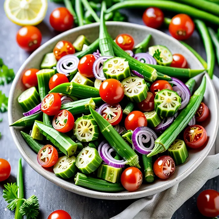 Recipe: Fresh Okra Salad with Tangy Dressing