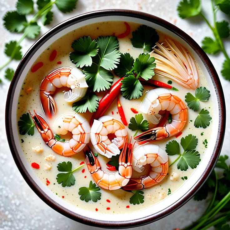 Recipe: Galangal Shrimp Soup With Creamy Coconut Milk