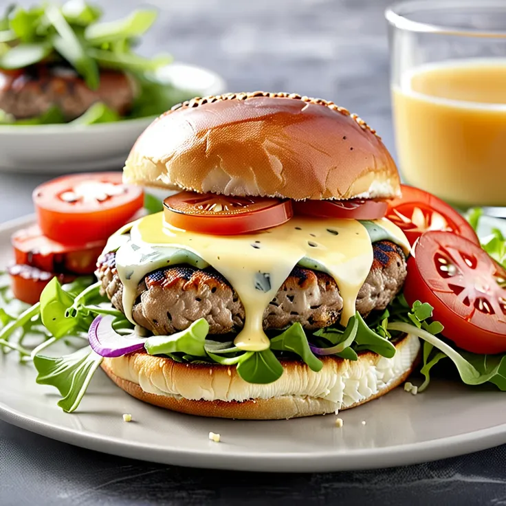 Gourmet Veal Burgers with Bistro Flair