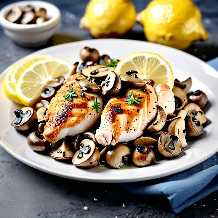 Greek-Style Chicken with Mushrooms