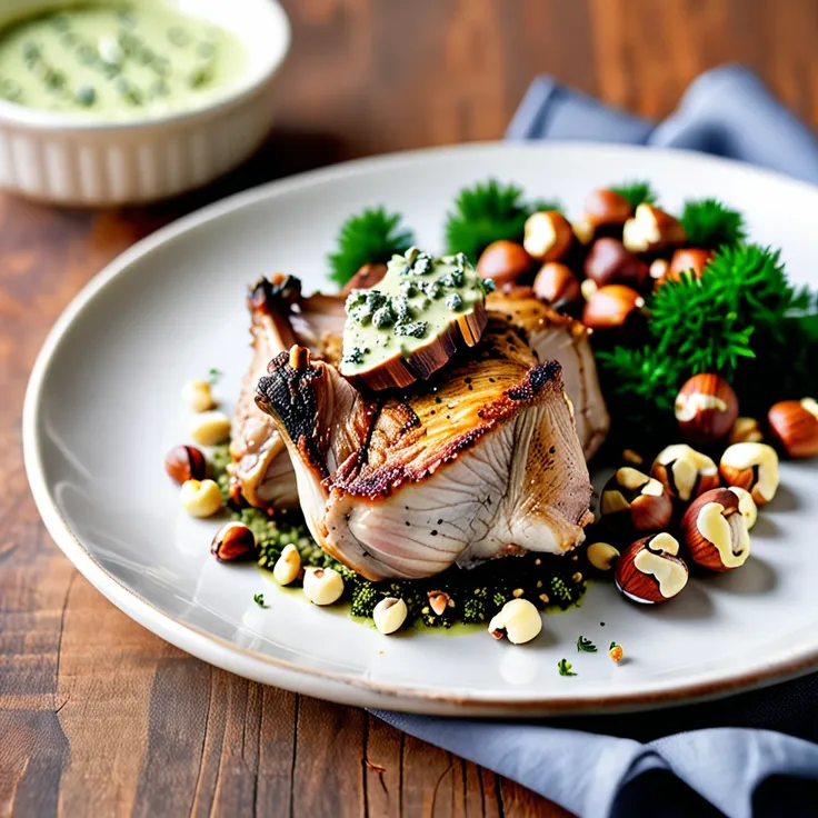 Recipe: Hazelnut Roasted Rabbit Thighs with Herb Butter
