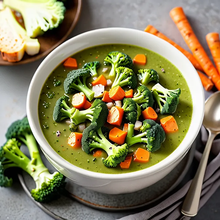 Recipe: Healthy Broccoli Vegetable Soup Recipe