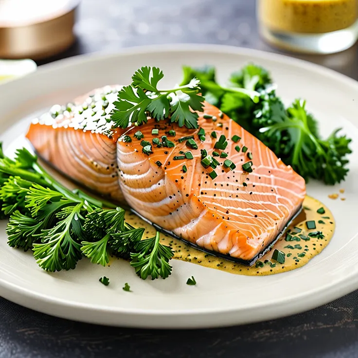 Recipe: Healthy Dijon Mustard Salmon For One