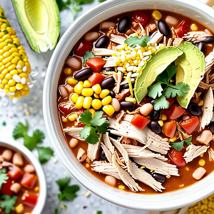 Recipe: Healthy Slow Cooker Chicken Taco Soup