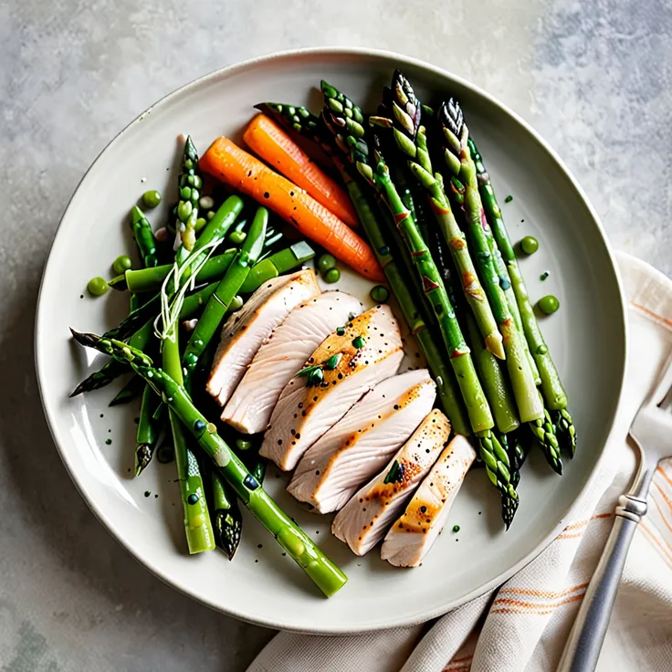 Recipe: Herbed Chicken with Spring Vegetable Medley