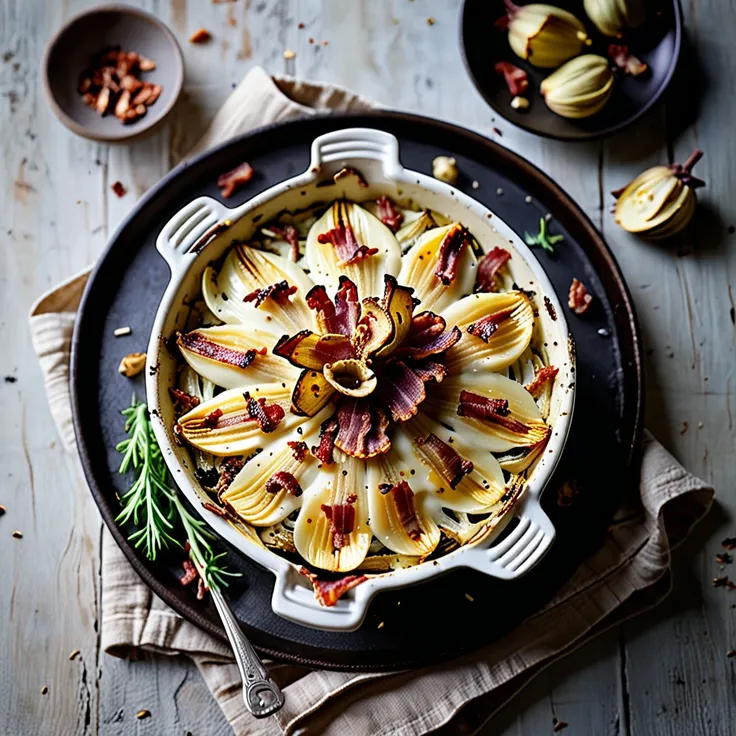 Recipe: Jerusalem Artichoke Gratin with Crispy Bacon