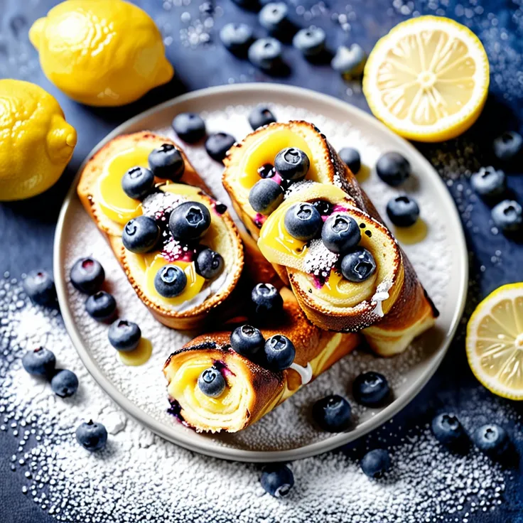 Recipe: Lemon Curd and Blueberry French Toast Roll-Ups