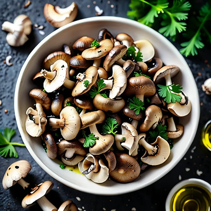 Mixed Mushrooms Marinated Greek Style