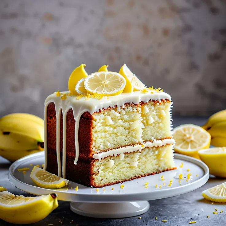Moist Banana Lemon Cake Recipe