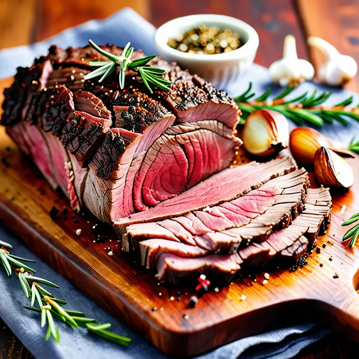 Recipe: Pepper-Crusted Roast Beef: Juicy and Flavorful Main Dish