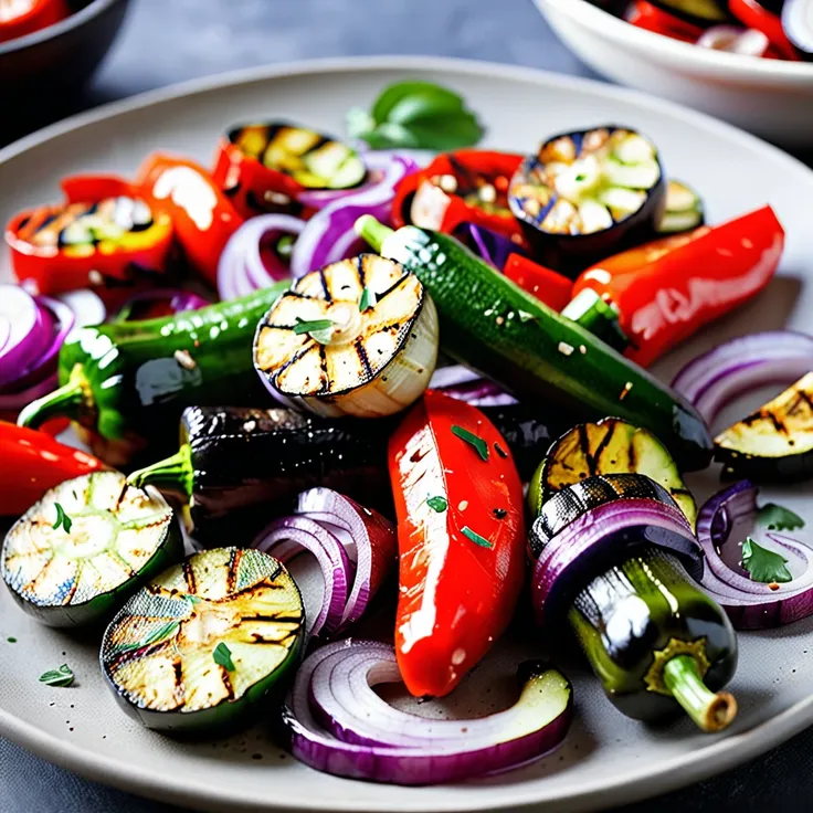 Perfect Mediterranean Style Grilled Vegetables