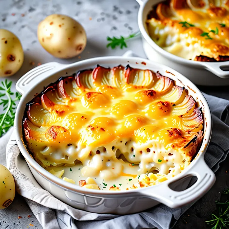 Recipe: Quick Creamy Potato Gratin with Milk