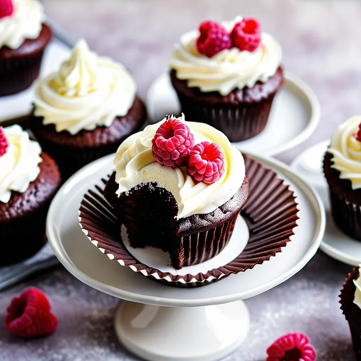 Recipe: Raspberry-Filled Chocolate Cupcakes with Creamy Vanilla Buttercream