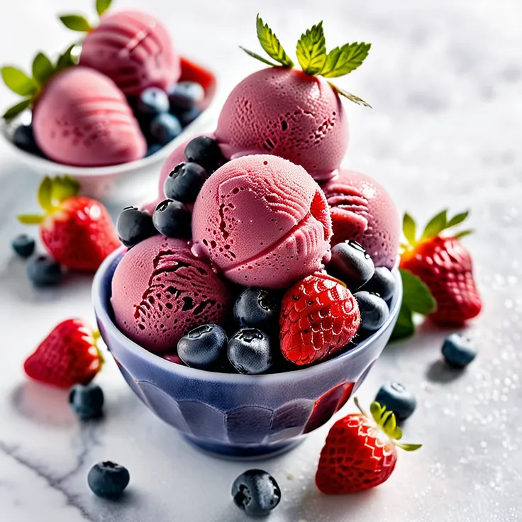 Refreshing Triple Berry Sorbet