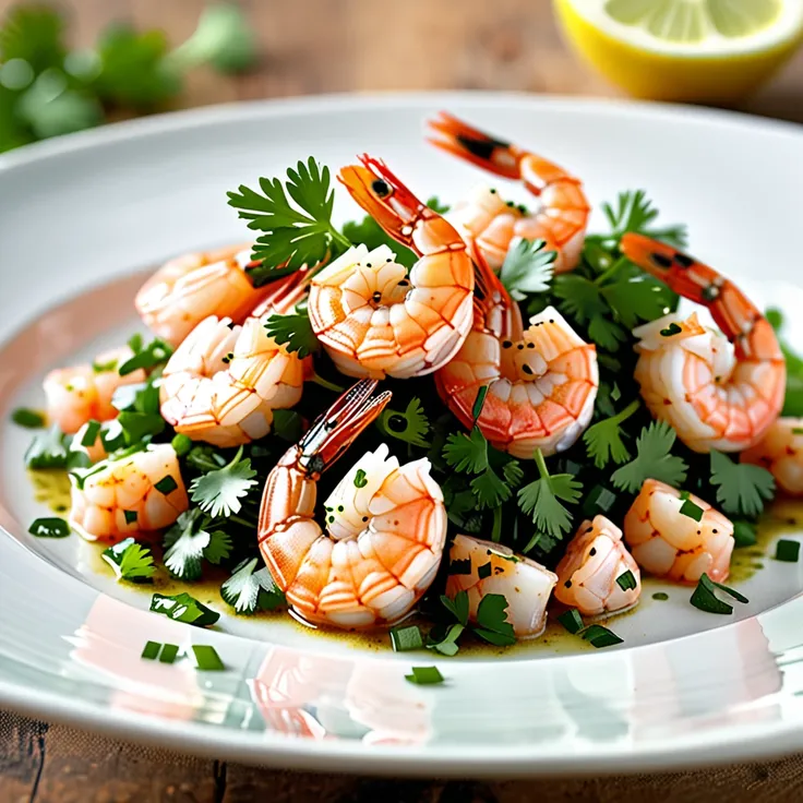 Sauteed Shrimp with Cilantro and Fresh Herbs
