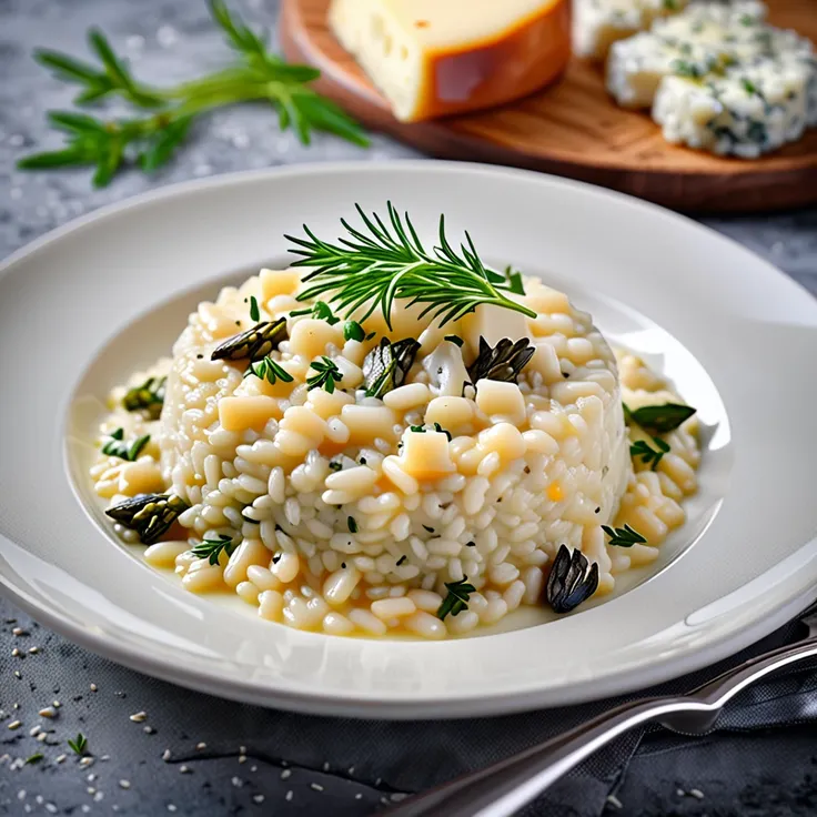 Savory Crozets Risotto with Rich Alpine Cheese