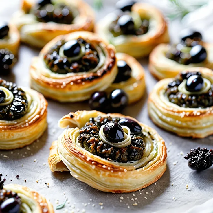 Savory Puff Pastry Palmiers with Olive Tapenade