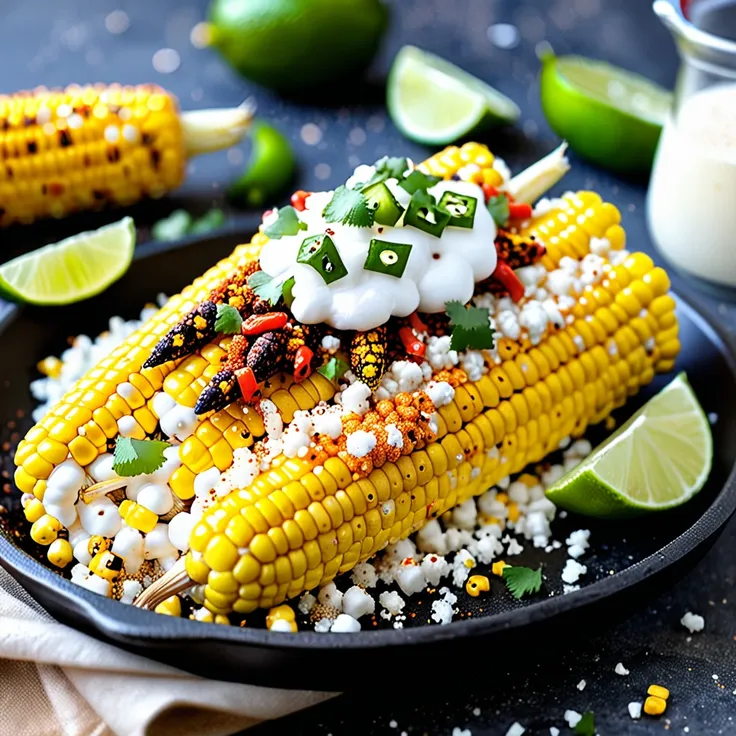 Skillet Mexican Street Corn Elote Style