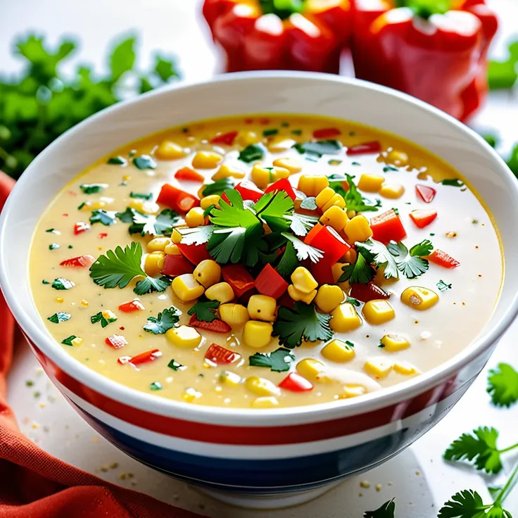 Spicy Vegan Corn Chowder