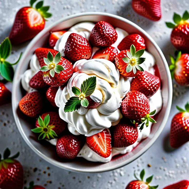 Strawberries with Anise-Flavored Whipped Cream