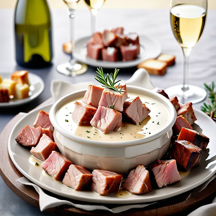 Recipe: Veal Wine Fondue with Champagne Sauce