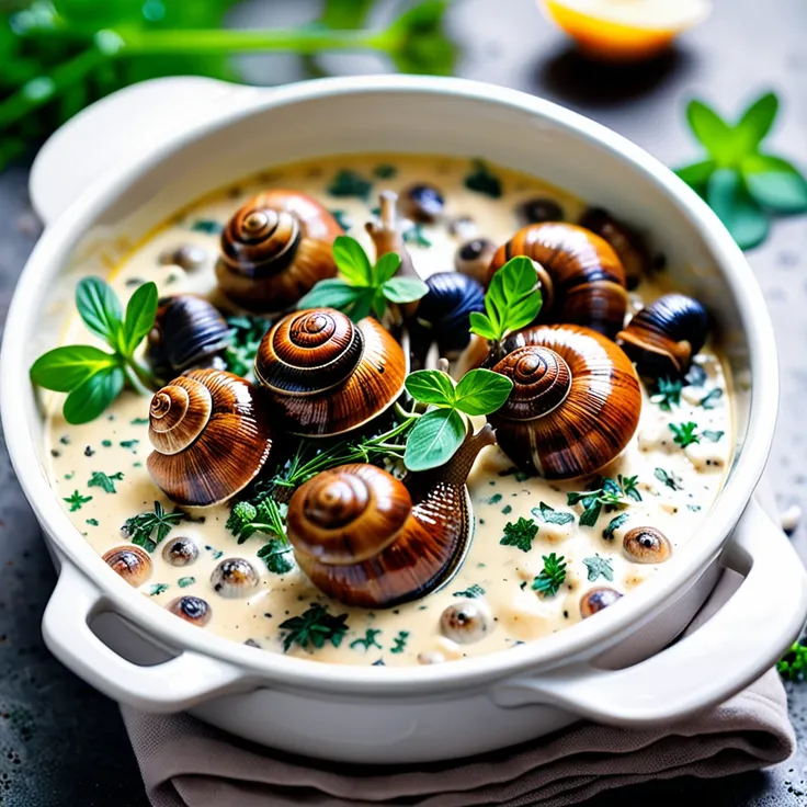 Wild Snail Casseroles with Forest Herbs