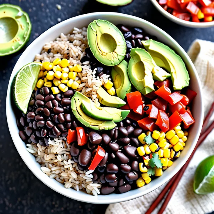 Recipe: Zesty Spicy Vegetarian Black Bean Fusion Bowl