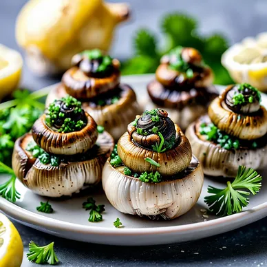Stuffed Mushrooms with Garlic Butter Snails